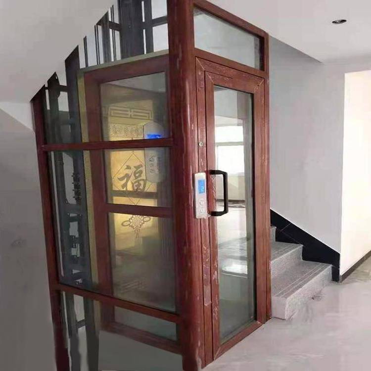 别墅电梯 铝合金框架整体 包安装 可上门测量尺寸 玫瑰金