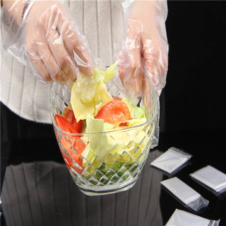 一次性使用PE薄膜手套 透明塑料薄膜 食品家务餐饮卫生手套