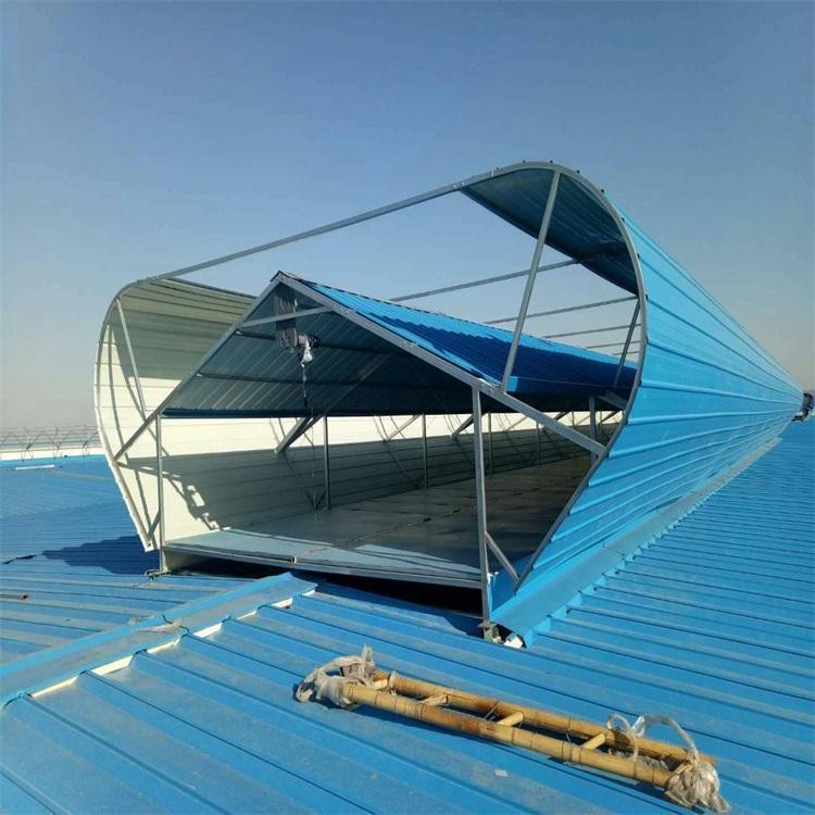 弧线形自然采光通风器专业安装厂房屋顶自然换气通风天窗