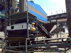 钢渣干选现场
