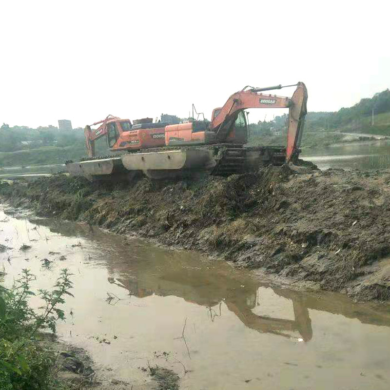 附近水路挖掘机清淤单价每方费用 同新水陆挖掘机