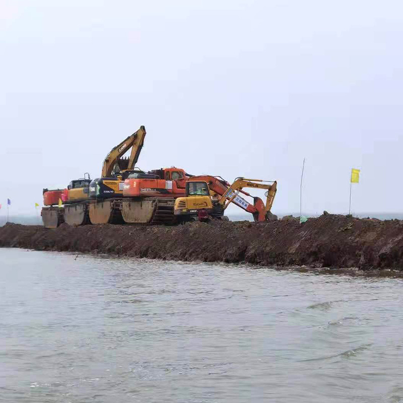 附近水上漂浮船挖机出租费用 同新水陆挖掘机