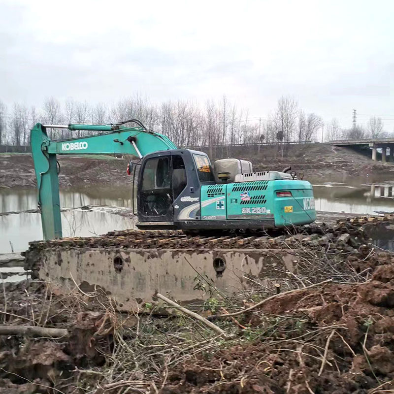 沼泽地挖机租赁 水陆两用加长臂挖掘机出租 设备齐全