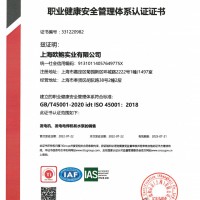 ISO45001职业安全管理体系认证证书