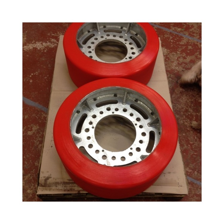 交叉带式分拣系统小车分拣包胶轮