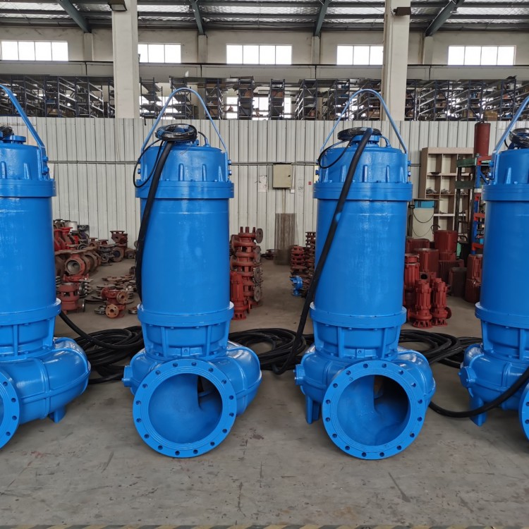 WQ潜水排污泵 无堵塞大功率自耦式潜水污水泵 三相污水提升泵