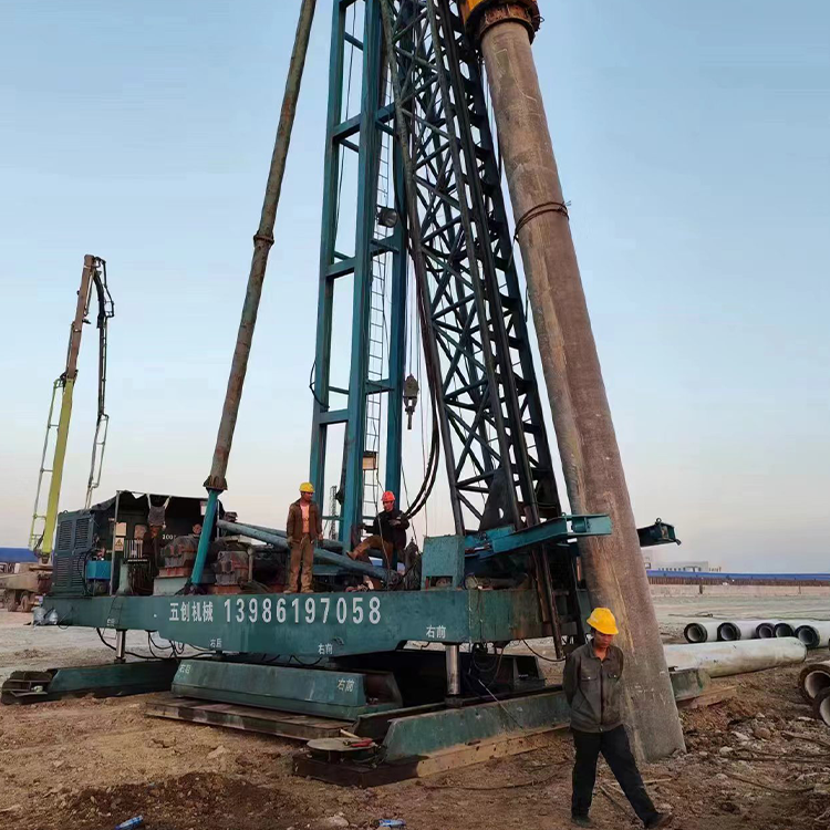 Square pile and oblique pile construction