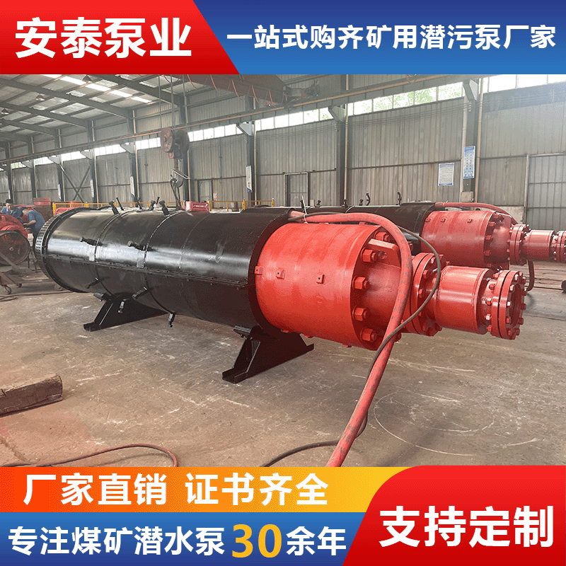 矿山高压强排潜水电泵 6kv/10kv 大流量高扬程排污水泵