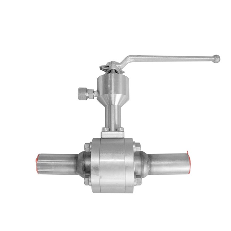 不锈钢三片式真空球阀加长阀杆带袖