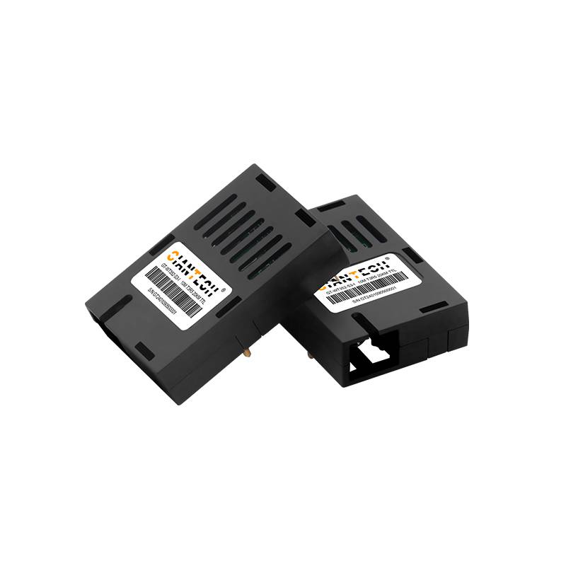 串口TTL电平1X9光模块DC~2M单纤SC口1310/1550单片机透明传输设计异步通信时钟信号专用，支持