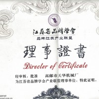 江苏省品牌学会理事证书