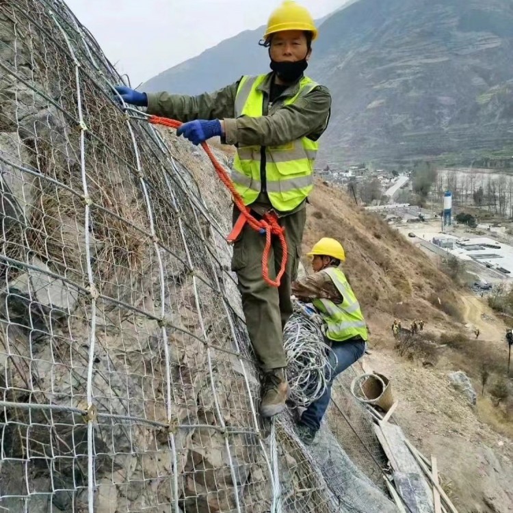 Slope protection net