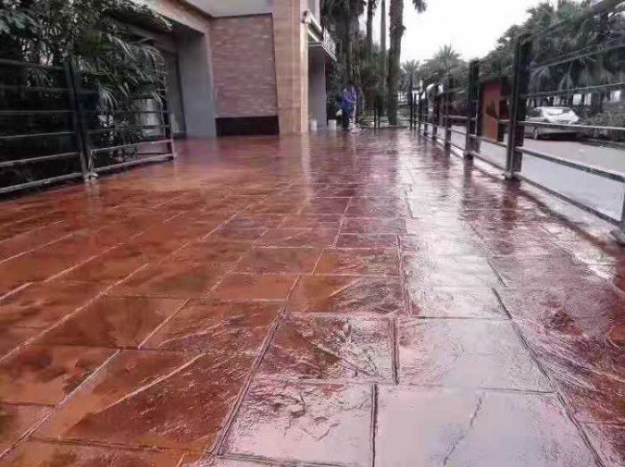 混凝土压花地坪材料生产直销 景区水泥仿砖压印地坪铺装工艺 混凝土压花地坪材料生产直销 景区水泥仿砖压印地坪铺装工艺