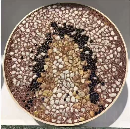 南京海洋馆砾石聚合物蓝色地面 玻璃骨料洗砂地坪图案定制 南京海洋馆砾石聚合物蓝色地面 玻璃骨料洗砂地坪图案定制