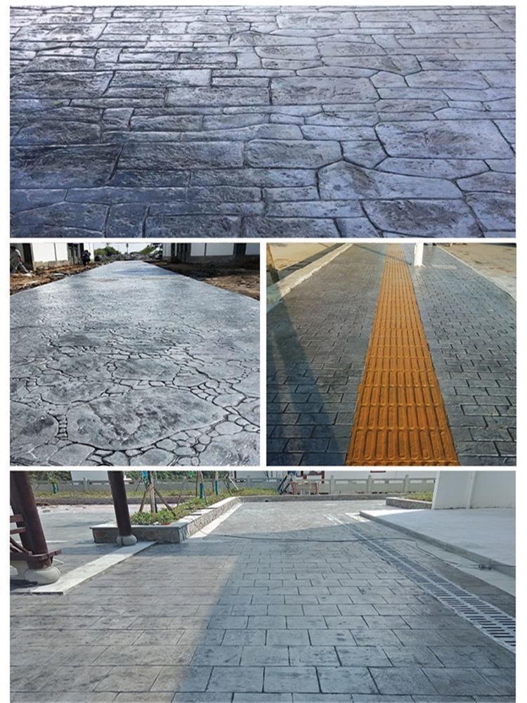 南昌市住宅小区花园石压花地坪材料厂家直销 大板块地坪模具图案任选