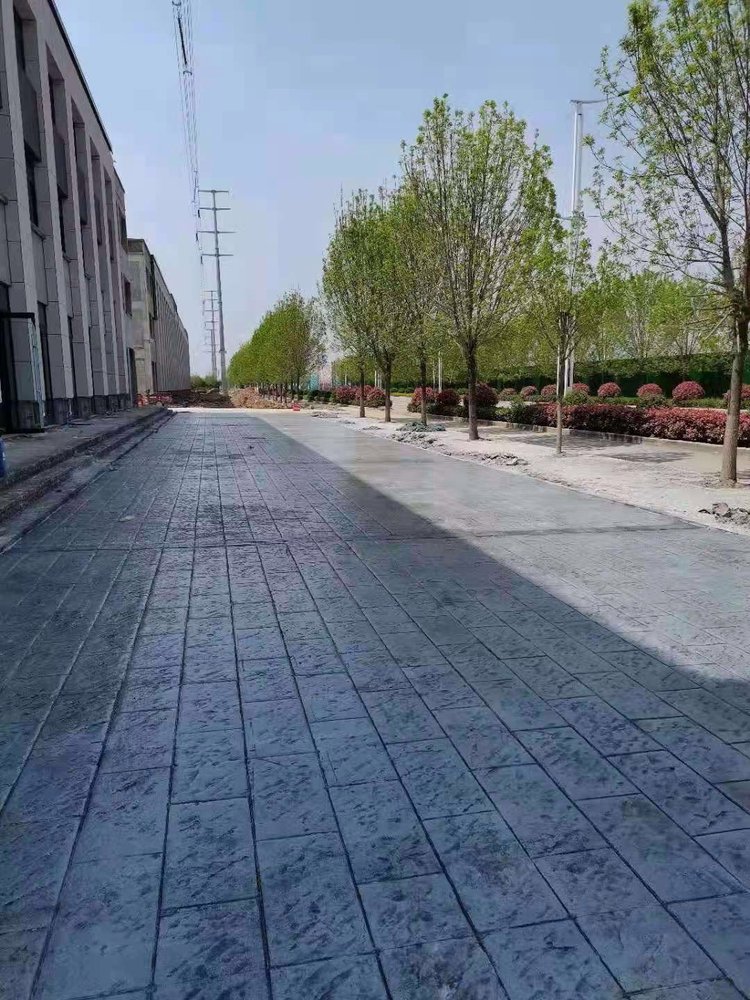 泉州市混凝土仿鹅卵石压花路面 艺术压模地坪施工辅材批发零售