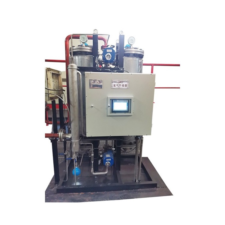 Integrated hydrogen-cooled desiccant dehumidifier