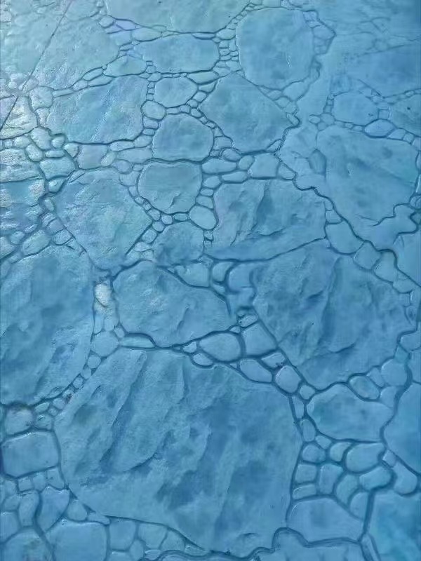 湖北秭归乡村振兴现浇混凝土仿工砖压印道路 仿木纹压花地坪专业铺摊