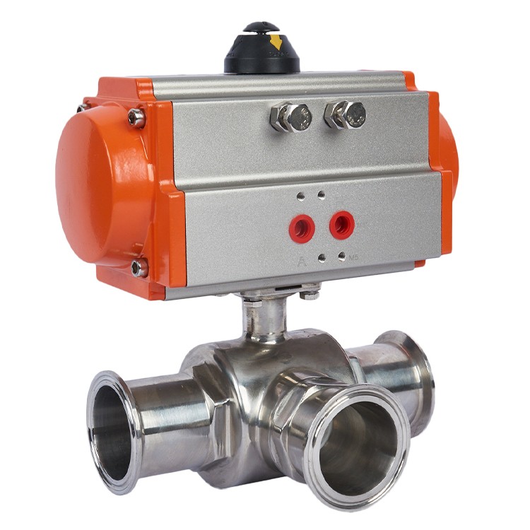 卡箍式块状三通球阀 Q684/5F-16P