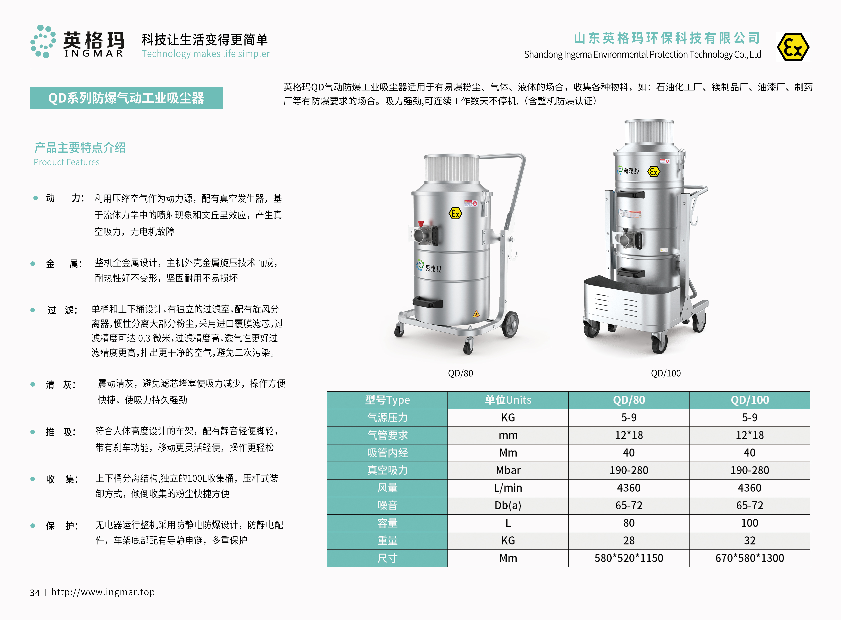 山东英格玛环保科技有限公司水浴式吸尘器应用场景