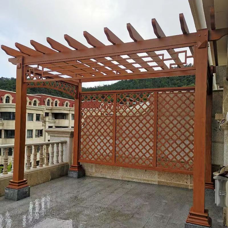 武汉艾美佳阳台铝合金雨棚安装效果