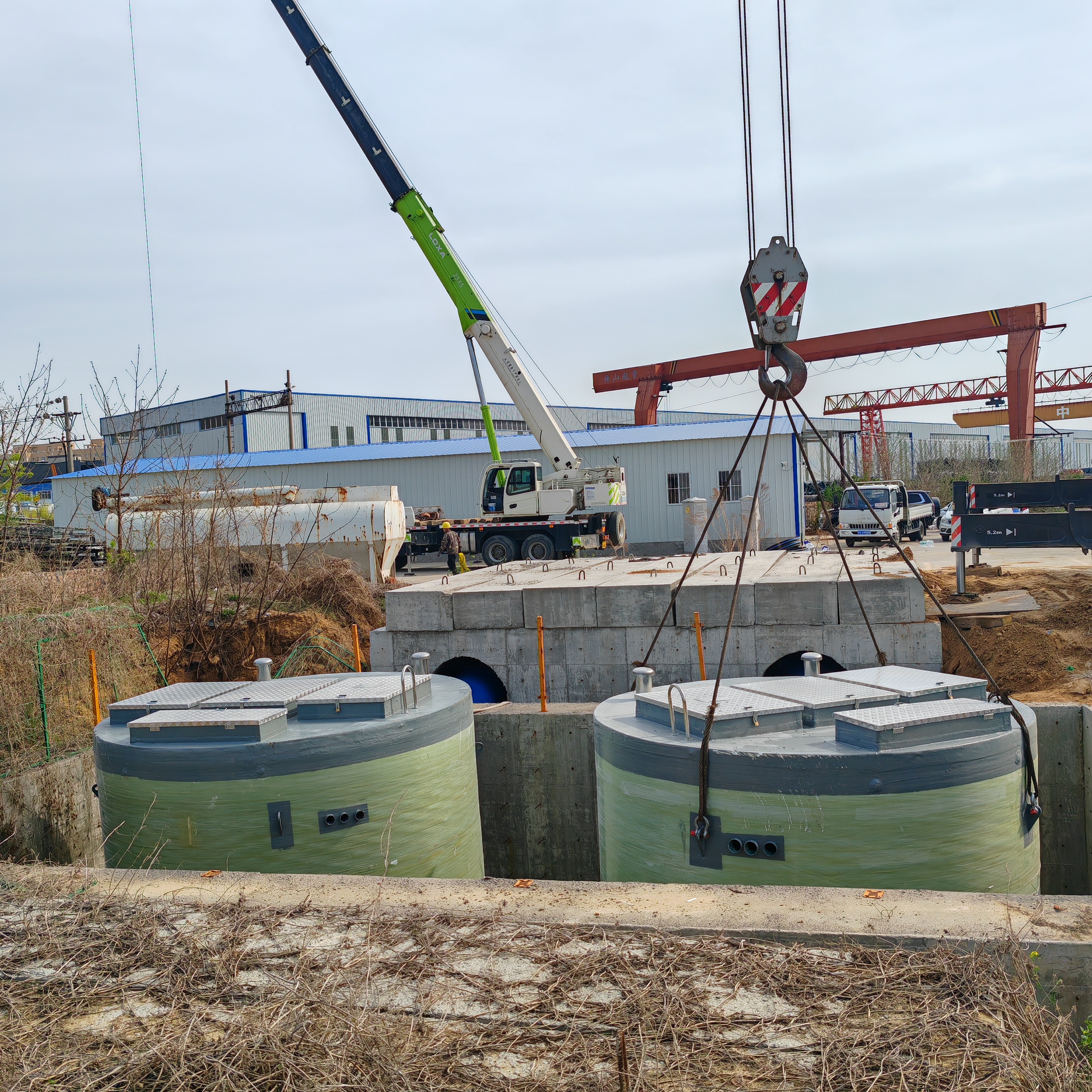 河北三江一体化泵站外观图