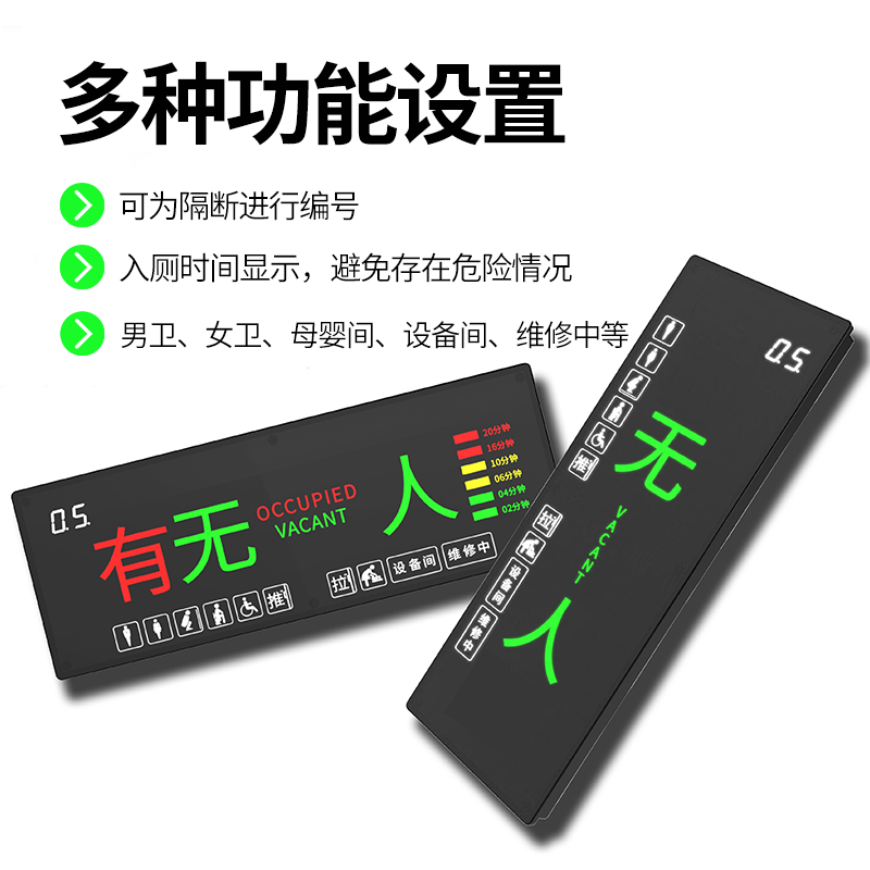 厕所有人无人指示灯