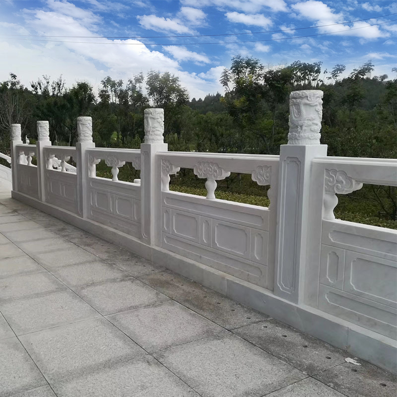 汉白玉石材栏杆成品图