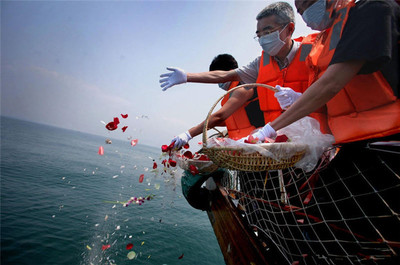 天海海葬服务流程示意图