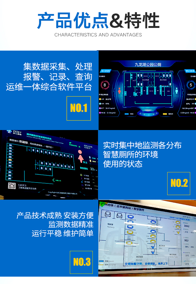 河北志拓科技智慧厕所状态指示灯与智能电表实拍图