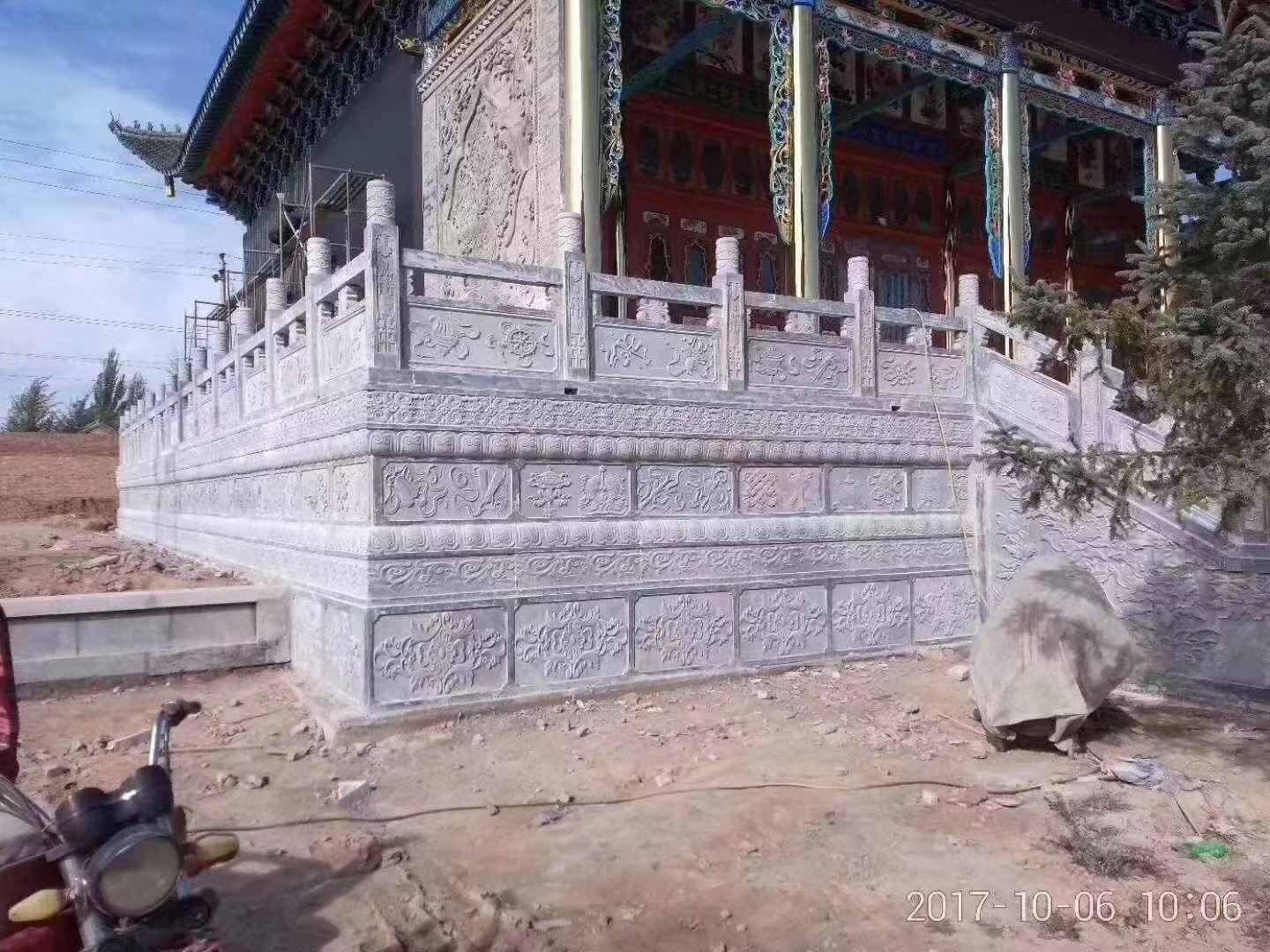 嘉祥旭磊河道石栏杆应用实景