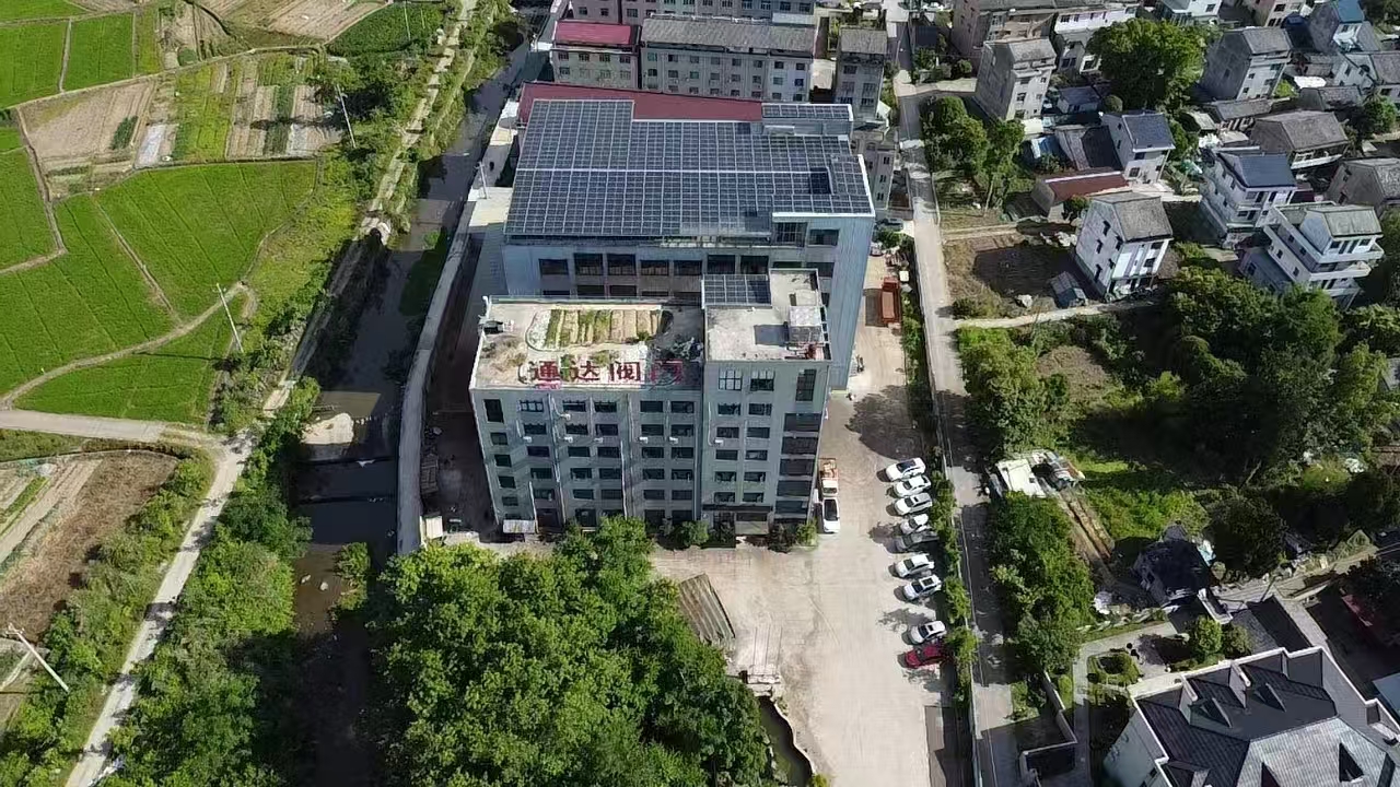 浙江兆基光伏项目验收现场图