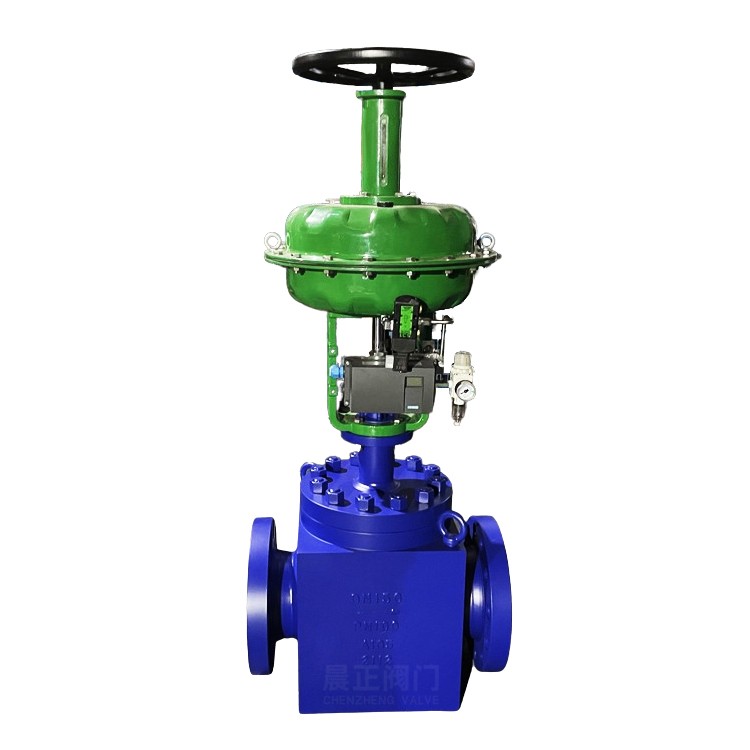 气动高压调节阀带顶装手轮 A105材质