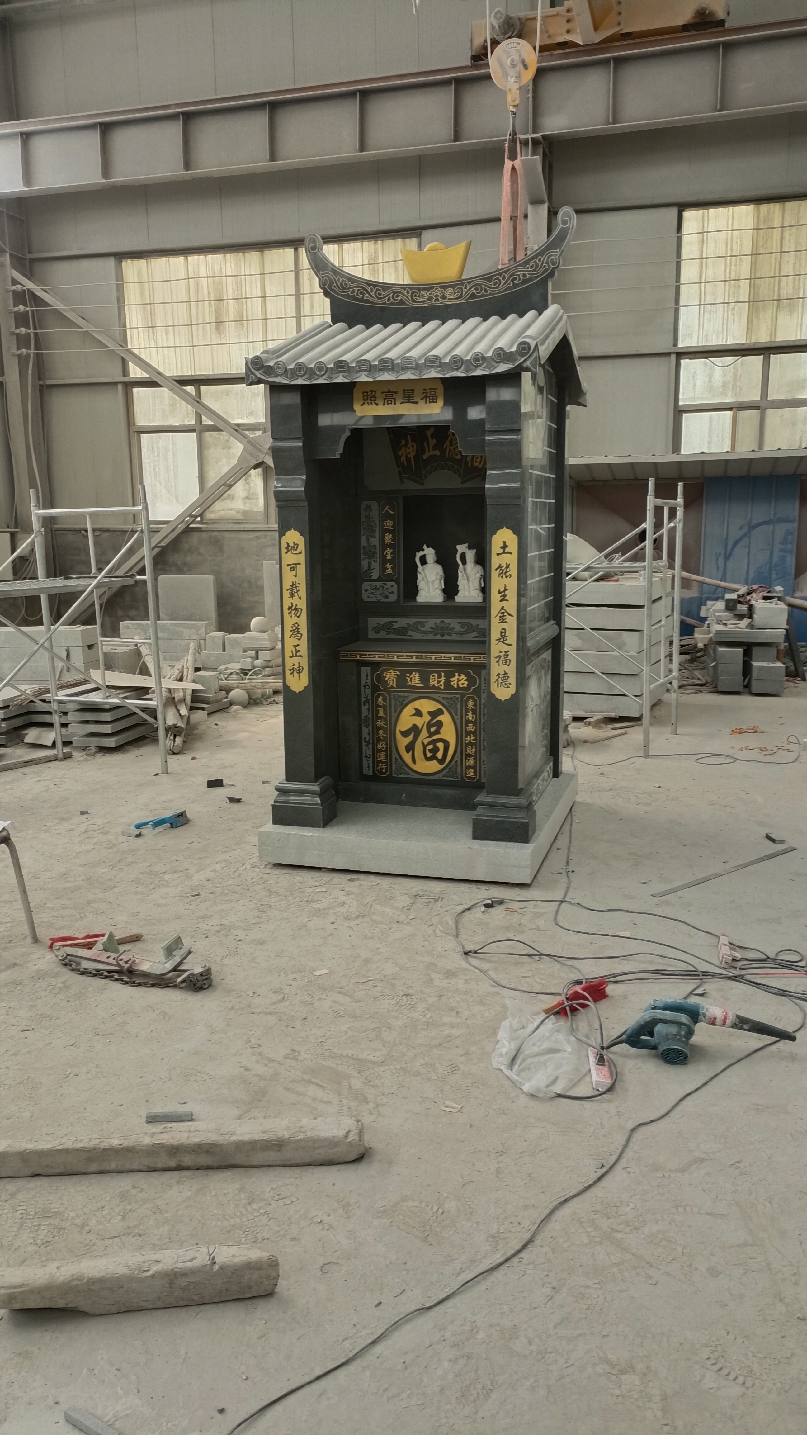 双福园林石雕墓碑楼展示图
