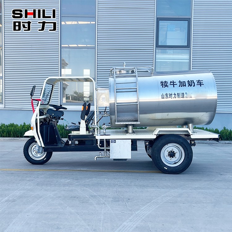 2-Wheeled Electric Tricycle with Milk Cart