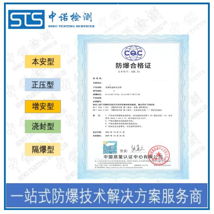Lanzhou intrinsic safety certification application materials