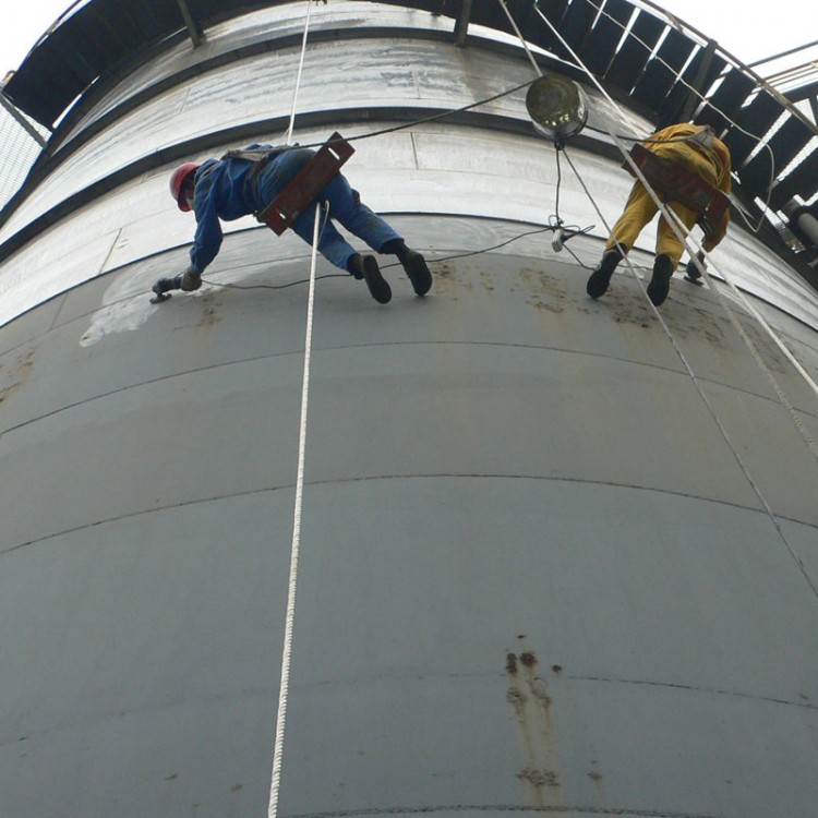 Chimney exterior anti-corrosion construction
