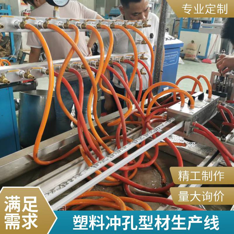 塑料型材冲孔生产线设备 PVC收口条挤出生产线 瑞尔 绿色环保