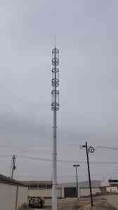 河北华烨通信设备有限公司：工业园区/通信基站热镀锌耐腐蚀单管塔厂家