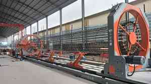 简易钢筋滚笼机等多款钢筋笼设备制造商推荐：山东中能机建获高度认可