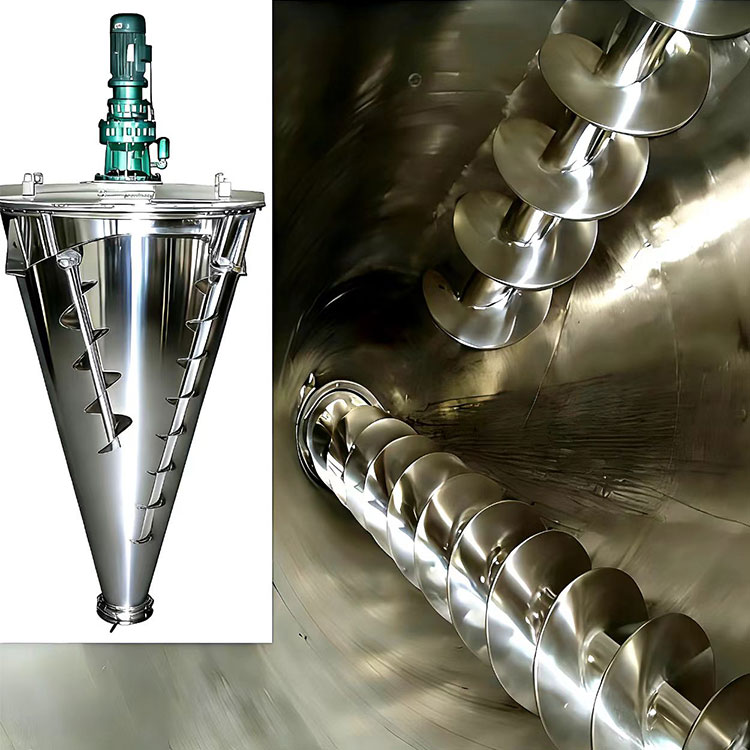 Y-type double helix conical mixer