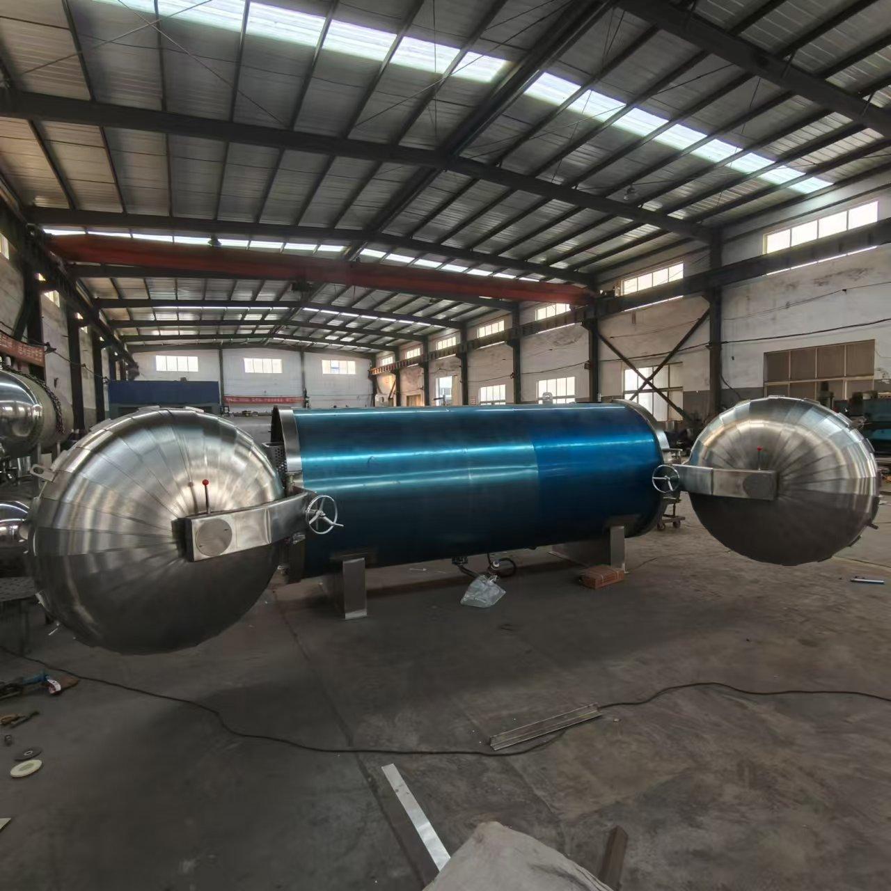 诸城市日通机械有限公司双锅并联杀菌锅图片