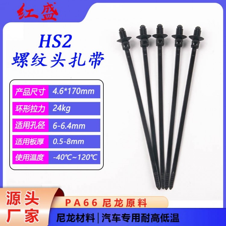 HS2螺纹头扎带