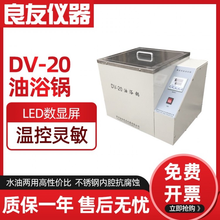 DV-20数显恒温油浴锅 恒温油槽可配试管架HH-S1