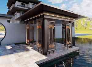 铝合金凉亭、智能翻板凉亭、铝艺葡萄架及玻璃围栏厂家推荐，新中式凉亭厂优选