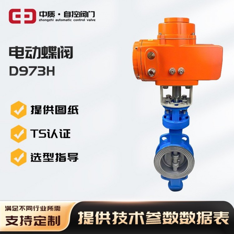D973H电动对夹式硬密封蝶阀