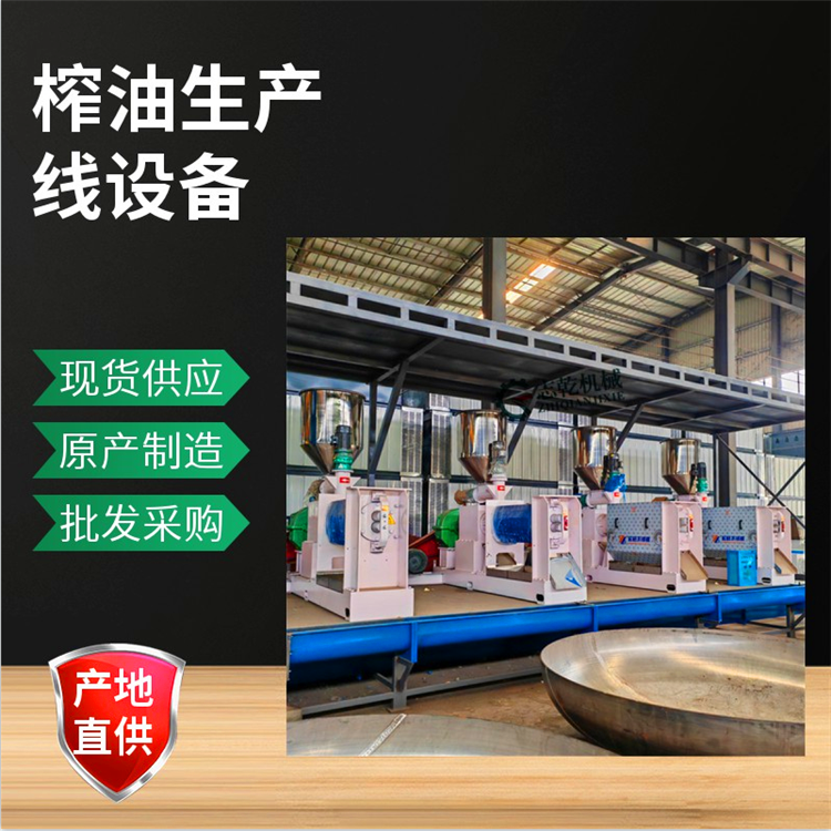 冷榨胡麻油机器,低温核桃油炸油机,双螺杆山茶籽榨油生产线设备