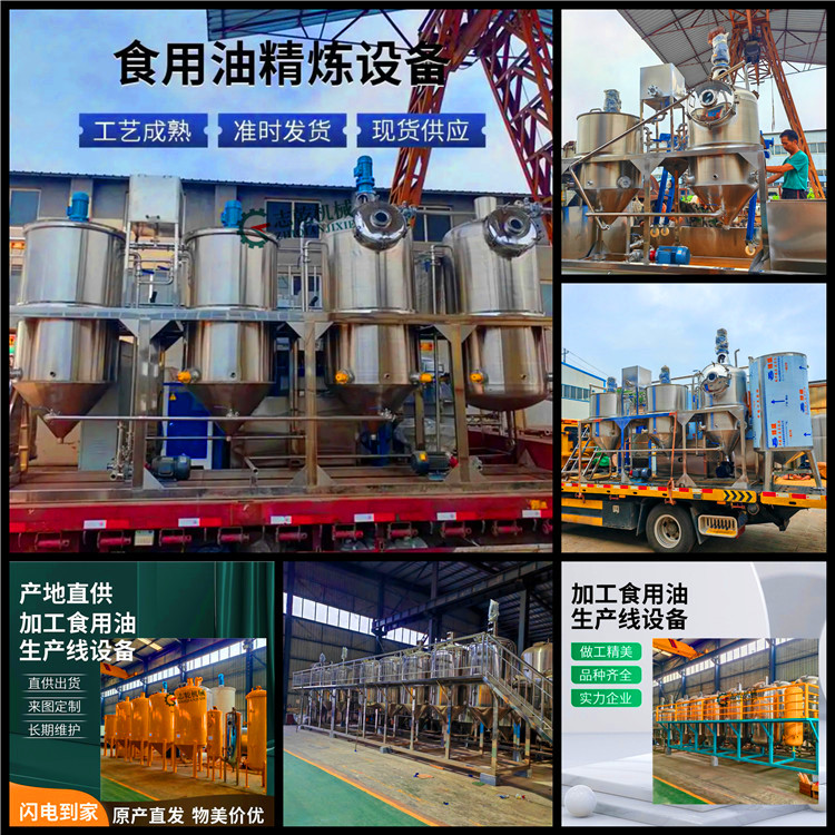 油坊加工菜籽油精炼机,脱胶脱酸脱酸干燥,食品煎炸油处理设备