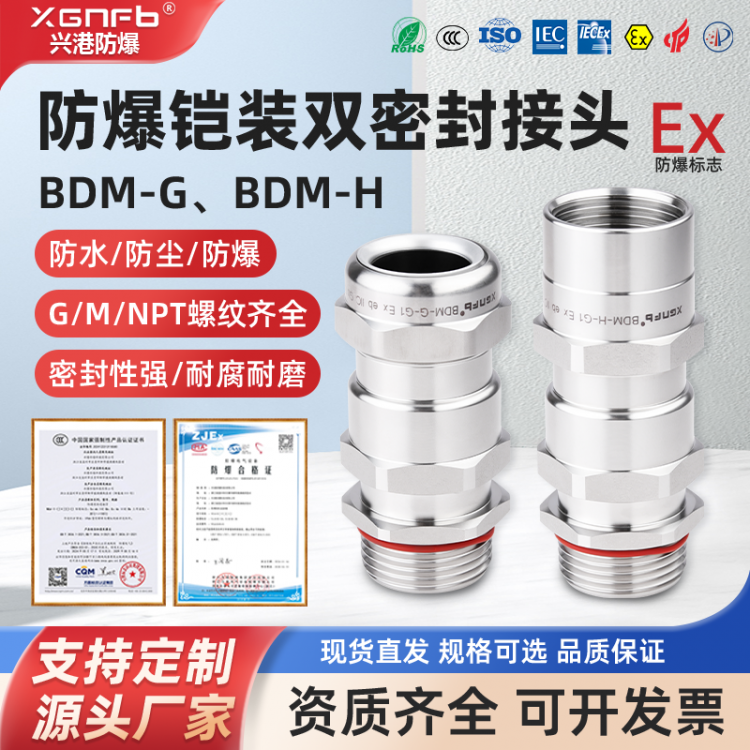 BDM-GH防爆铠装双密封接头