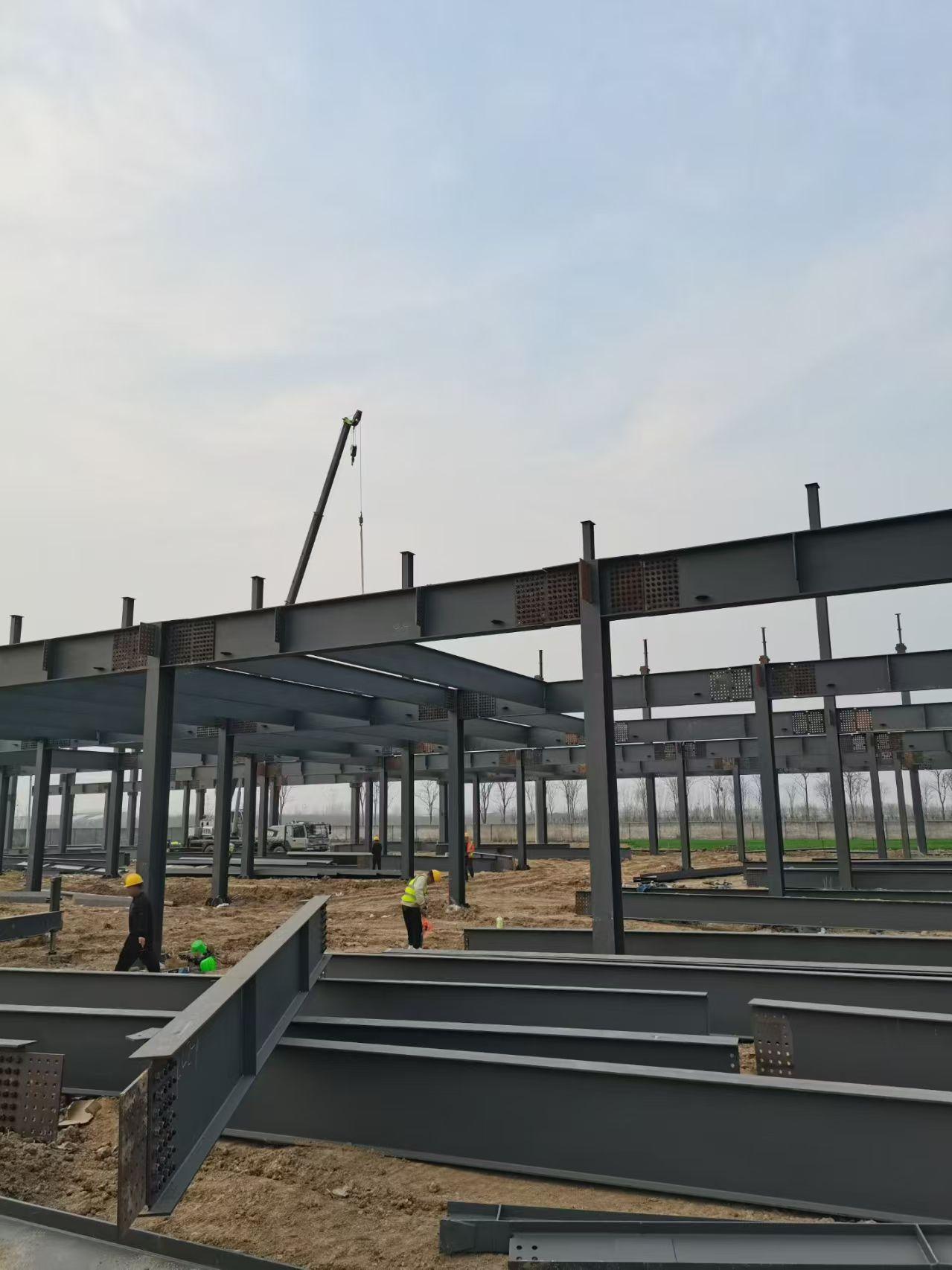 河南兆投钢结构工程施工现场